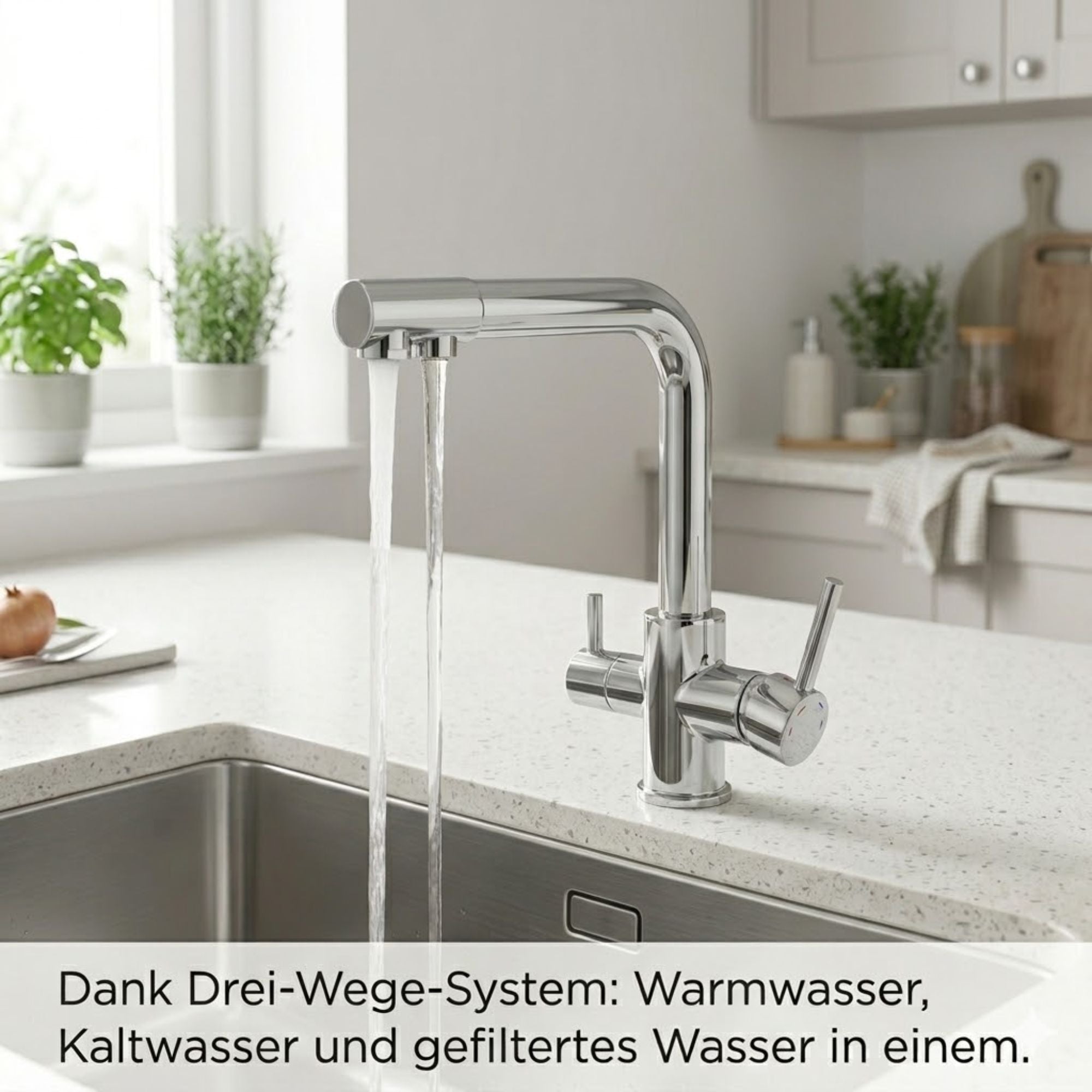 3-Wege Wasserhahn