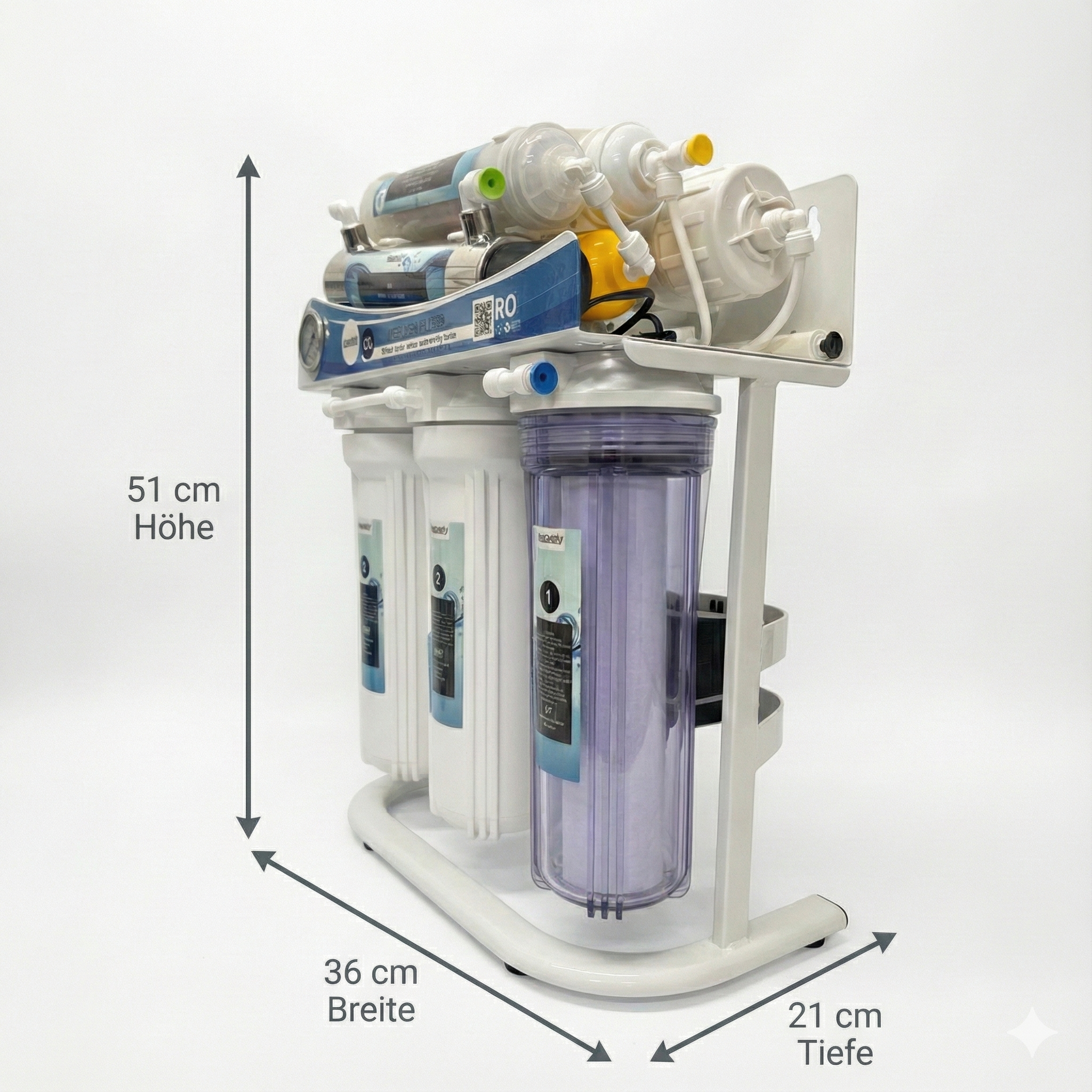 Wasserly | 8-Stufen Umkehrosmose Anlage Wasserfilter mit UV Klärer
