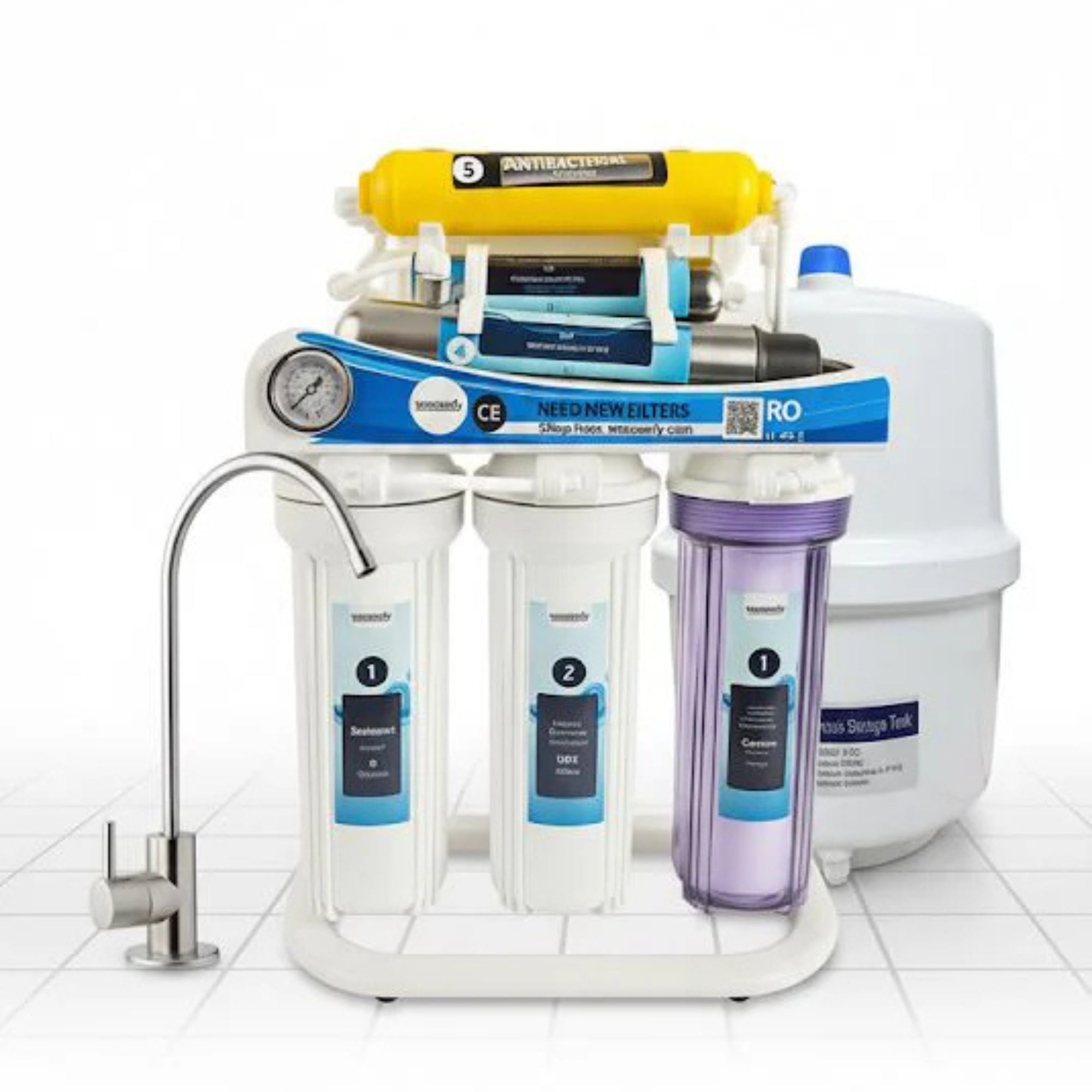 Wasserly | 8-Stufen Umkehrosmose Anlage Wasserfilter mit UV Klärer